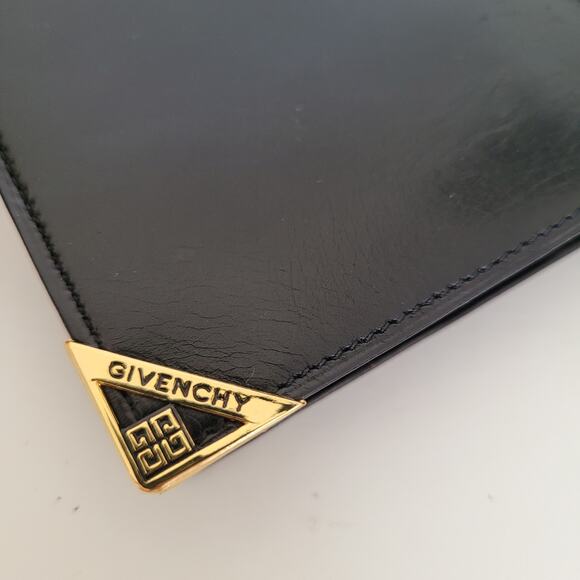 Givenchy Men's Card Bill Coin Holder Wallet Bifold Leather Medium Black Retro - Picture 13 of 13